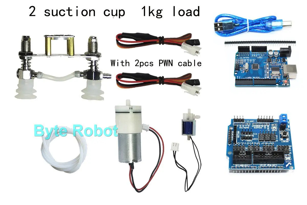 Robot Arm Vacuum Suction Cup Kit with PWM Control Switch, 0.3-20kg Options
