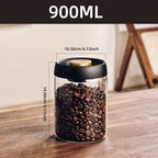Vacuum Sealed Jar Coffee Bean Storage Bottle Kitchen Food Grain Tea Glass Jar Fresh Storage Jar Kitchen Accessories