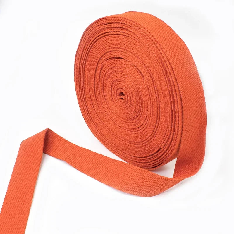 5Meters 1.3mm 20-50mm Cotton Webbings Tape for Bag Strap Backpack Label Ribbon Band Clothes Bias Binding DIY Sewing Accessories