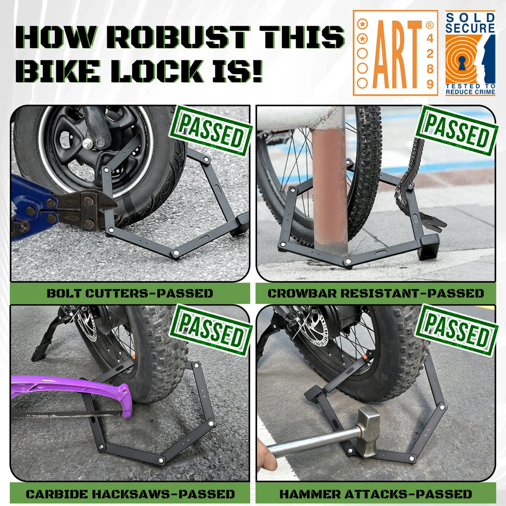 Bicycle High-security Folding Lock 100CM Bicycle Lock Thickened Thickened Anti-shear Bicycle Lock Rotatable Lock Head Bike Lock