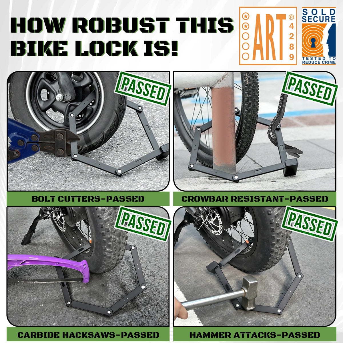 Bicycle High-security Folding Lock 100CM Bicycle Lock Thickened Thickened Anti-shear Bicycle Lock Rotatable Lock Head Bike Lock