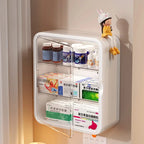 Wall hanging no punching family installation standing medical cabinet drug toy storage rack multi-layer storage box
