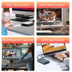 ACASIS 2-Bay RAID External HDD Enclosure - USB 3.0 Dual Hard Drive Dock for 2.5" SATA SSD/HDD, Support RAID/JBOD  & Tool-Free