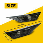 Car Turn Signal Light Assembly for Honda Civic 2016-2021, LED Bulbs Included, Black, 2pcs