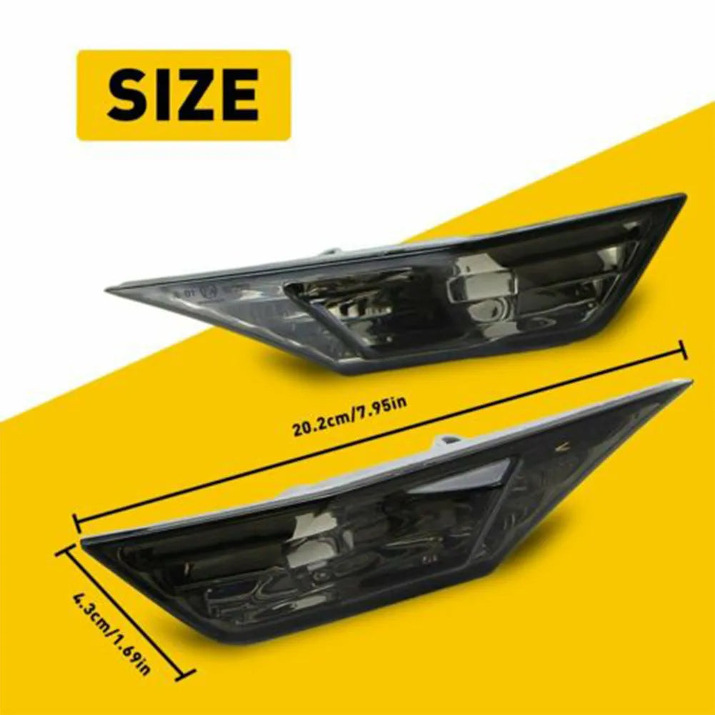 Car Turn Signal Light Assembly for Honda Civic 2016-2021, LED Bulbs Included, Black, 2pcs