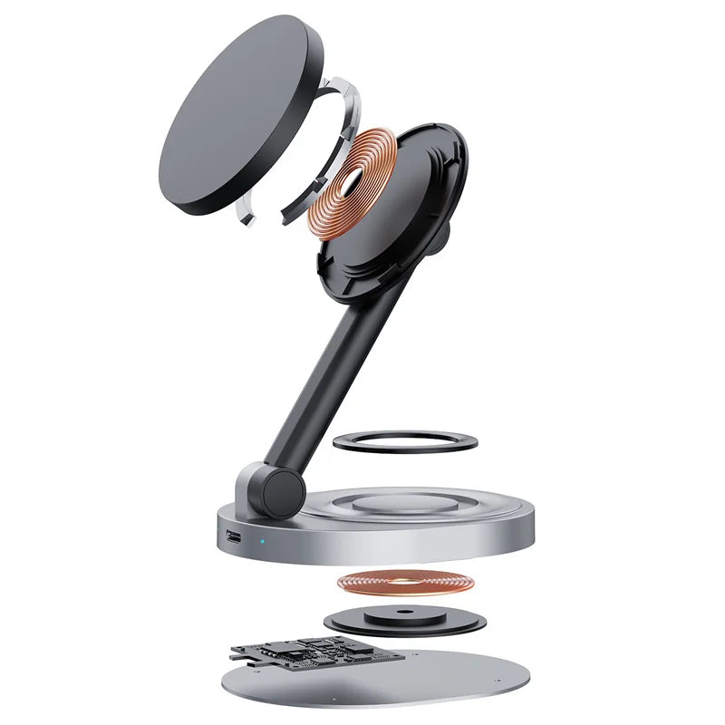 2 In 1 Magnetic Wireless Charger Stand Pad For iPhone 15 14 13 12 11 Pro Max 11 X Apple Watch Airpods Fast Charging Dock Station