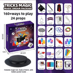 Magic Kit for Kids Magician Costume Beginner Magic Tricks Learning Set Educational Toys for Children Christmas Birthday Gifts