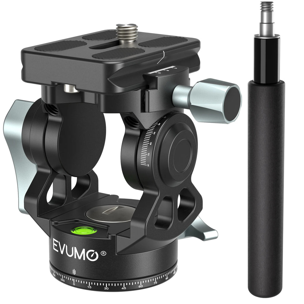 Mini Hollow Hydraulic Head Tripod Tilt Head Camera Video Head with Handle for Tripod Monopod Arca Q.R Plate for Dslr Camera