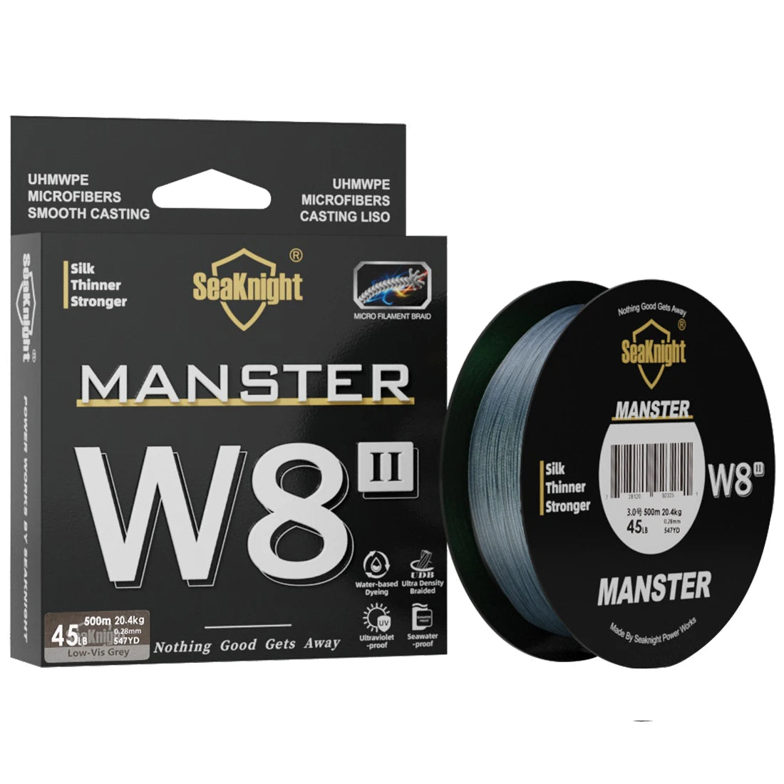 SeaKnight Brand W8 II Series Fishing Lines 8 Weaves 500m 300m 150m Upgrade Strong Braided PE Line for Seawater fishing 15-100LBs