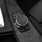 BMW 3 Series F30/F31/F34/F35/3GT Alcantara multimedia switch knob trim frame, LHD