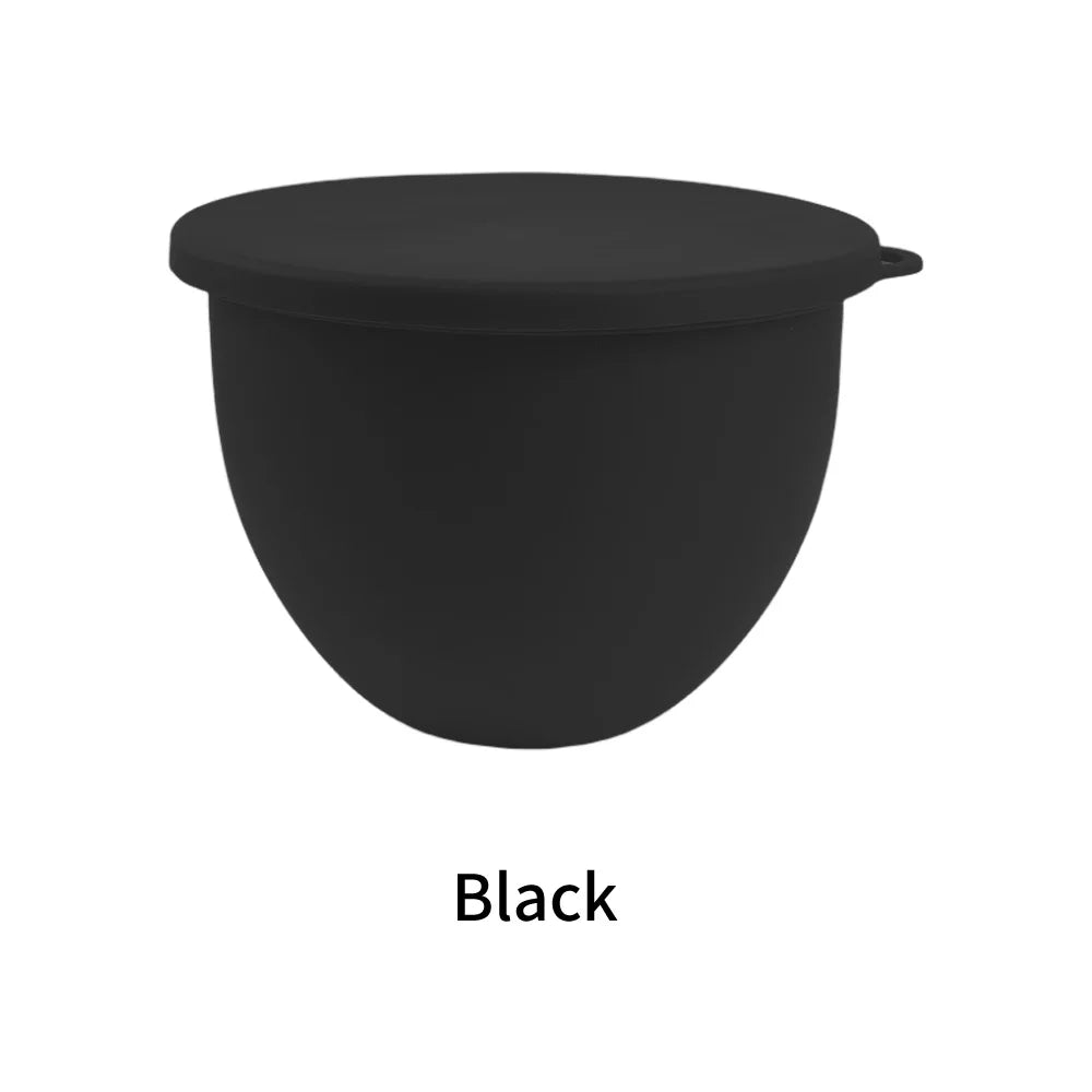 Silicone Bowl With Lids for Kitchen Aid Tilt-Head 5 Qt Mixer Heat Resistant Non Slip Reusable Mixer Attachment Baking Accessory