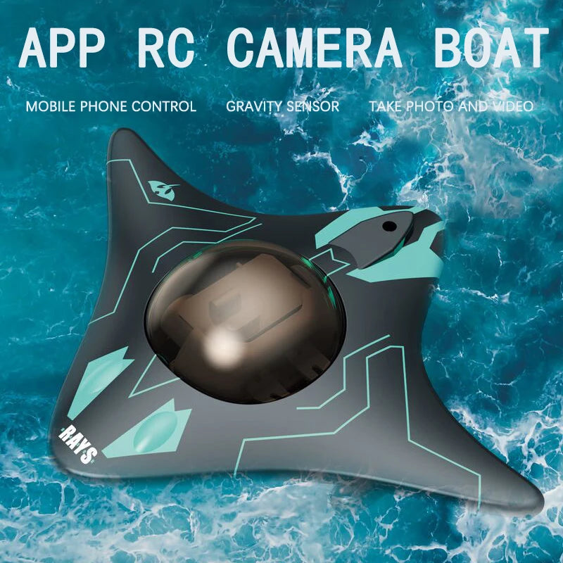 6Ch Rc Boat Submarine with Camera Underwater Remote Control Wifi Fpv Remote Control Boats Radio Control Toys for Children Gifts