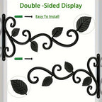 2pcs Rustic Wrought Iron Wall Bracket Plant Hooks, Metal Hangers For Hanging Indoor Outdoor Plants, Flower Pots, Bird Feeders,