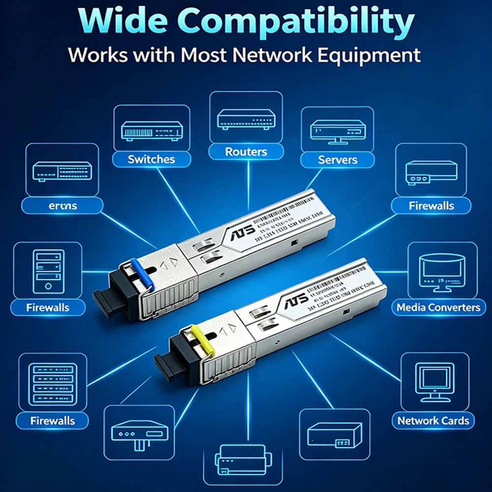 SFP Module SC connector 1.25G SC BiDi 1310nm/1550nm WDM switch SFP Transceiver module with Switch with DDM Function
