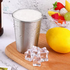 5 Pieces Stainless Steel Cups Pint Cup Tumbler Metal Cups Stackable Cup Metal Drinking Glasses for Home Camping Bar 350ML 260ML