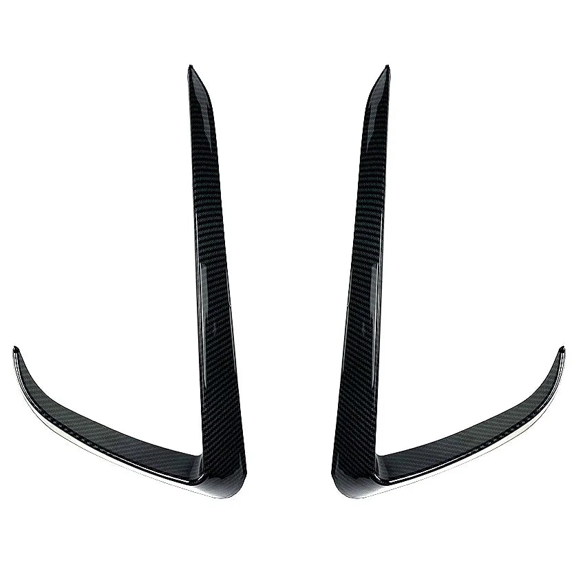 For Tesla Model 3 Model Y 2017-2023 Front Bumper Fog Lamp Wind Knife Spoiler 1Pair Car Fog Lamp Trim Cover Fog Light Eyebrow