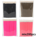 100/200pcs Lip Wands Applicators Eyelashes Brushes Lipstick Brush Mascara Applicator Gloss Wands Eyelash Extension Makeup Tool