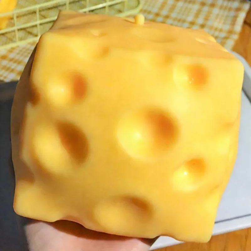 Giant Cheese Squeeze Toy Extra Large Size Cheese Squishy Fidget Toys Slow Rebound Shapeable Venting Ball for Adults Gifts