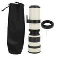 White 420800mm Aperture F 8.316 Full Manual Focusing Telescope Zoom Telephoto Lens for EF‑S Mount Camera Manual Focusing Lens
