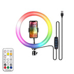 RGB Ring Light Lamp Ring Round With Remote Control For Smartphone Mobile Led Video Light Ring Make Youtube Photographic Lighting