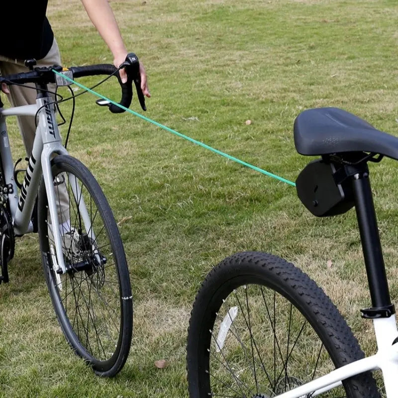 Bicycle tow rope traction strap for kids and adults, portable MTB/road bike pull rope, black, 2pcs/5pcs