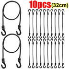 20/1pcs 32cm Strechable Bungee Cord with Hook Versatile Elastic Rubber Rope Cycling Luggage Binding Ropes Camping Accessories