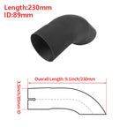 X Autohaux 51mm ID Inlet Turn Down Exhaust Tip T304 Stainless Steel Mandrel Bend Elbow Tube 230mm Length 125 Degree for Car
