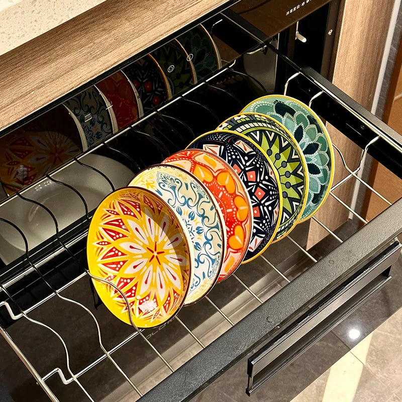 Six different plates