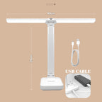 USB Desk Lamp 3 Levels Dimmable Touch Night Light USB Rechargeable Eye Protection Foldable Table Lamp For Bedroom Bedside Desk