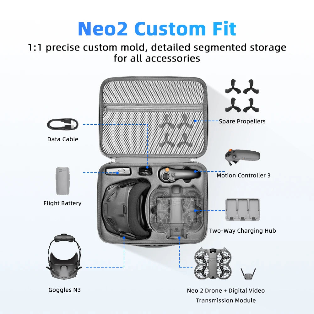 For DJI NEO 2 Portable Carrying Case Hard EVA Storage Bag Waterproof Protective Battery Box Storage Case For NEO2 Accessory Case