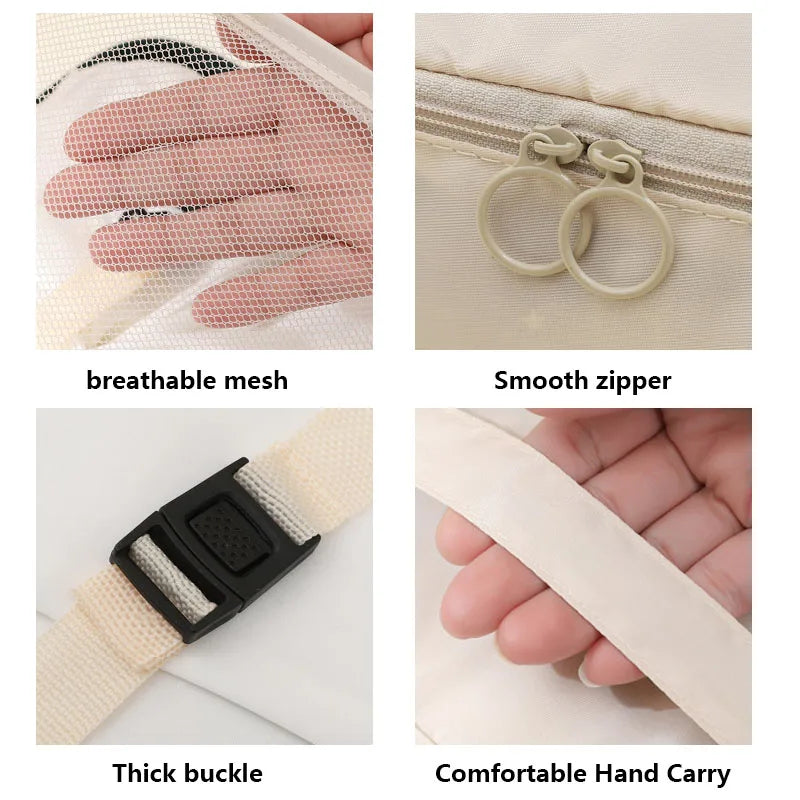 7/8/9/10 Pcs Set Travel Organizer Storage Bags Suitcase Packing Cubes Set Cases Portable Luggage Clothes Shoe Tidy Pouch Folding