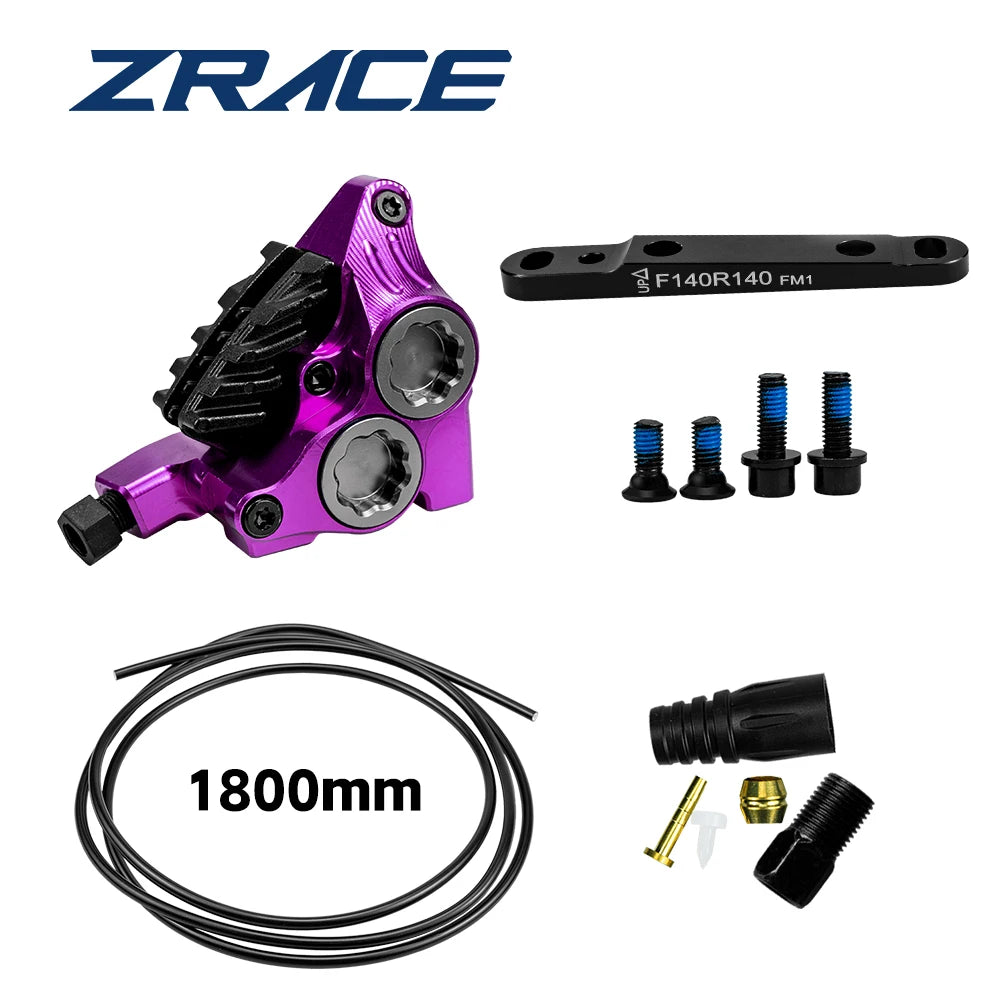 ZRACE XG4 Road Hydraulic Brake Caliper Flat Mount Four-piston Caliper, Ice Technology Brake Pads, CNC lightweight