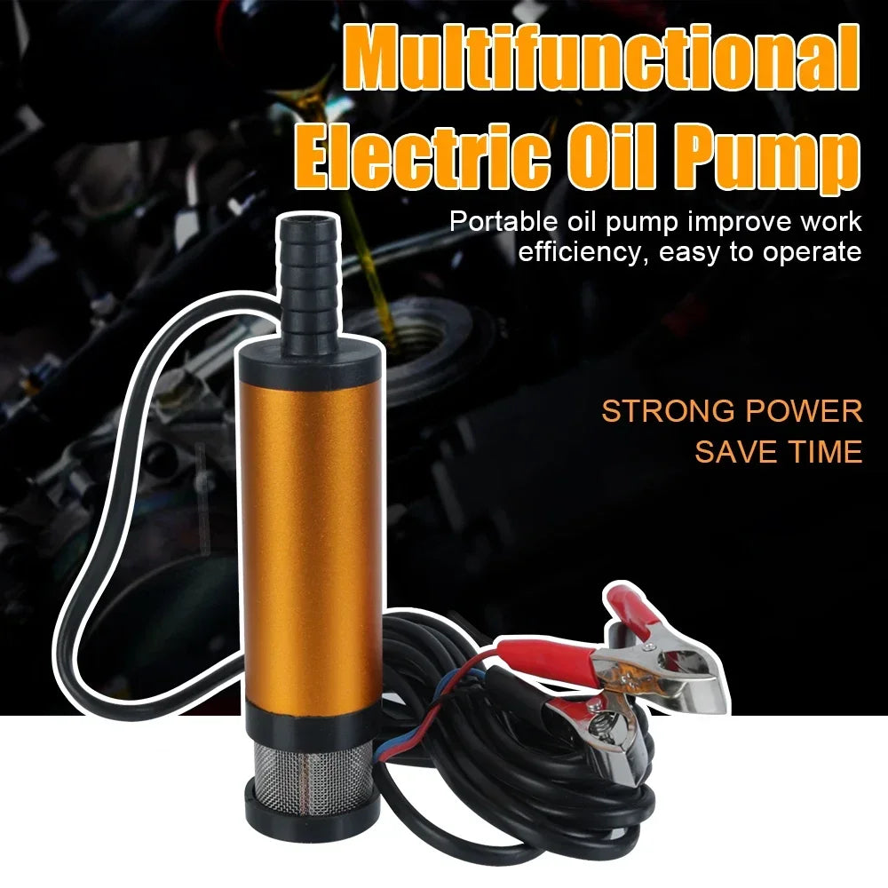 12V Electric Transfer Pump 12L Min Diesel Oil Water Fuel Change Truck Marine Car Utility Pump