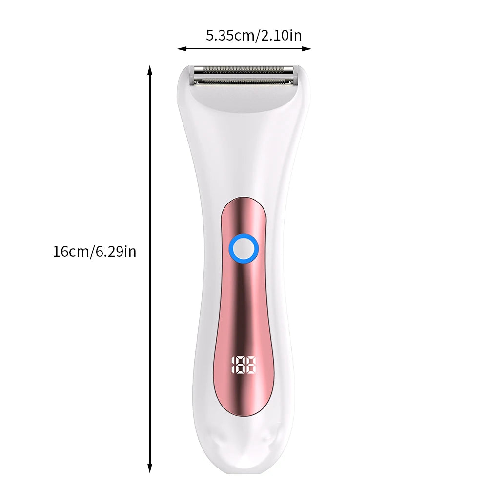 Waterproof women electric shaver, Wet & Dry Portable electric Razor, with Tri-Blade Head for Full-Body Hair Removal