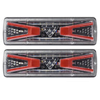 2Pcs LED taillights turn signals brake lights and reversing lights suitable for trucks buses tractors lorries pickups and RVs