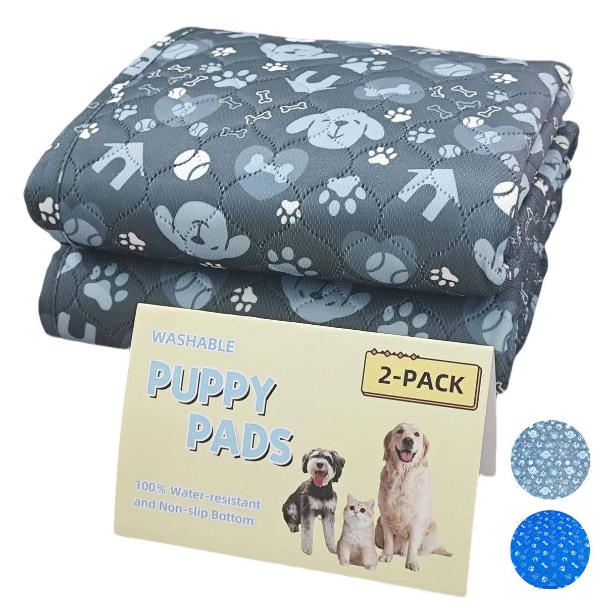 2pcs Large Pet Dog Pee Pads,Reusable Dogs Puppy Pads Pet Training Pads for Dogs, Absorbent and Leak-Proof Whelping Pads winter