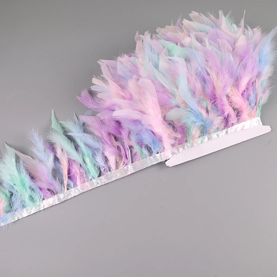 10-15cm Marabou Feathers Trim DIY Wedding Turkey Feather Ribbon Crafts Sewing Clothing Party Plume Handmade Home Decor