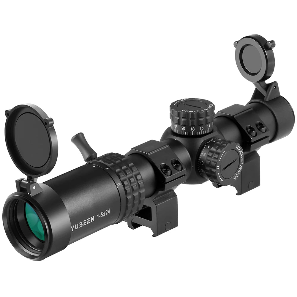 1-5x24 LPVO Rifle Scope SFP Reticle, with/without Illumination, 11mm/20mm Mount
