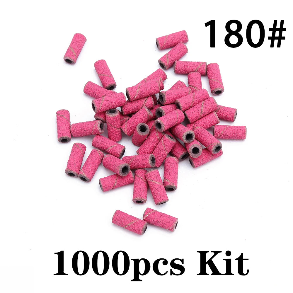1000pcs 3mm Mini Zebra Nail Sanding Bands Electric Machine Nail Drill Bit UV Gel Acrylic Polish Remover For Nails Accessory Tool