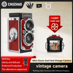 CHUZHAO Retro Mini Digital Camera  Autofocus 12MP, Portable Vlogging Camera with 1080P FHD Video, Perfect Ideal Gift