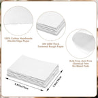 10-30 Sheets Watercolor Paper 300 GSM Thick Textured Cotton Paper - 4 x 6 Inch Deckled Edge Handmade Paper for Painting Postcard