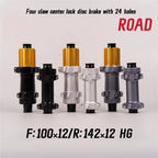New 24 Hole Sealed Bearing Ultra Light Four Claw Road Bicycle Wheel Hub, 100/135/142 Compatible With For SHIMANO SRAM 11S