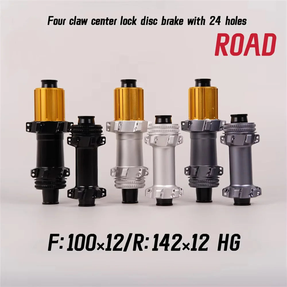 New 24 Hole Sealed Bearing Ultra Light Four Claw Road Bicycle Wheel Hub, 100/135/142 Compatible With For SHIMANO SRAM 11S