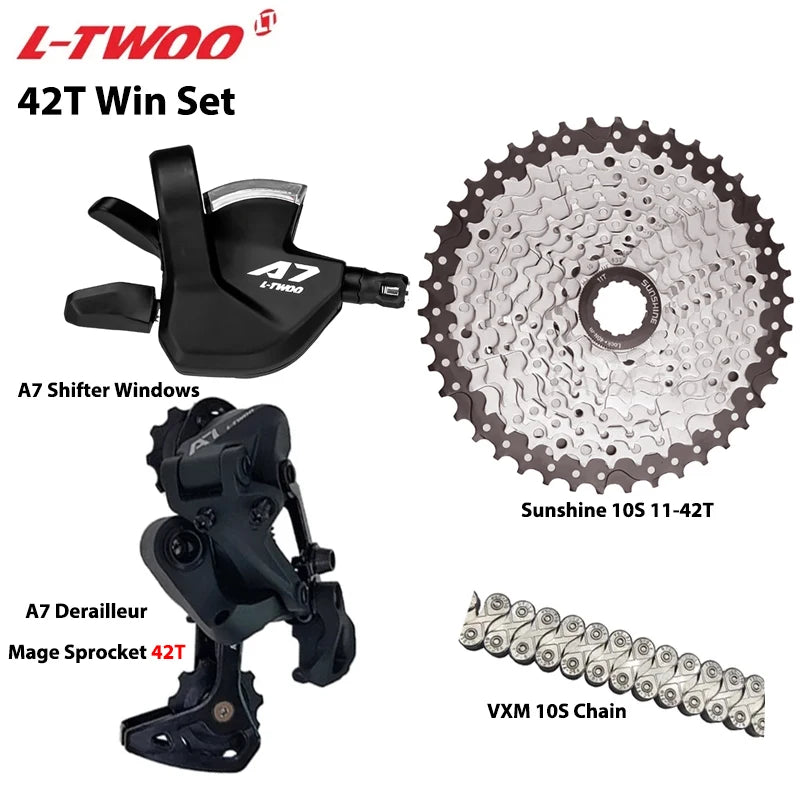 LTWOO A7 1X10S Groupset 10 Speed Shift Lever Derailleur SUNSHINE Cassette 36T 42T 46T 50T VXM Chain for MTB Mountain Bike Parts