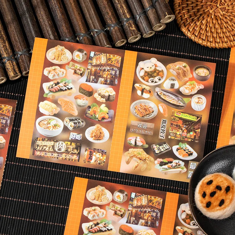 4pc/set Japanese Y2K Cute Scrapbook Sticker Aesthetic Kawaii Animal Food Dessert Journaling Sticker DIY Decor Stationery Sticker