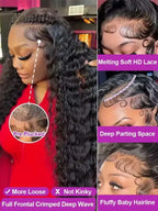 Jerry Curly 13x4 Lace Front Human Hair Wig Natural Black Pre Plucked 180-200% Density