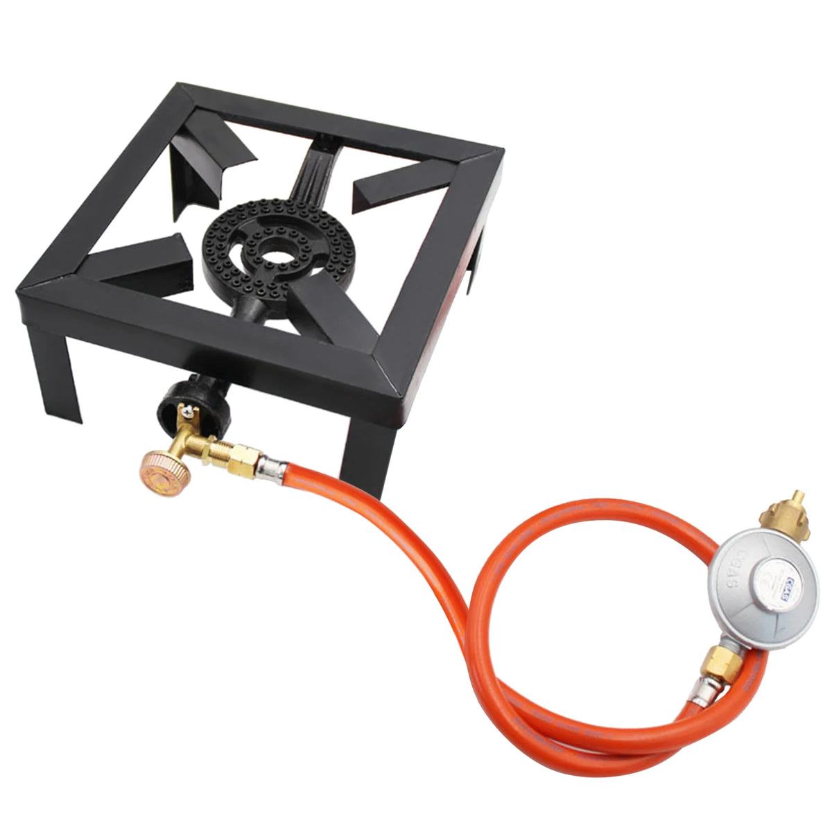 Tomshoo 8KW Gas Boiling Ring Cast Iron Burner Large LPG Stove Outdoor Cooker Iron Frame Portable Fire Control Stove Camp Supply