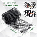Cat Deterrent Mat Anti Cat Dog Network Repellent Training Plastic Spike Mat for Keeping Away Cats Dogs Protecting Plants