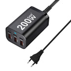 USB C Fast 200W 6-Port Charging  Fast  GaN Charger Power Adapter For iPhone 14/13/12 Series, Samsung Galaxy S23/S22/S21