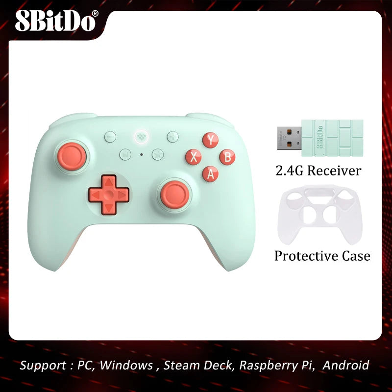 8BitDo Ultimate 2C Wireless Controller Gamepad With Hall Joystick for PC Windows 10/11 Steam Deck Raspberry Pi Android